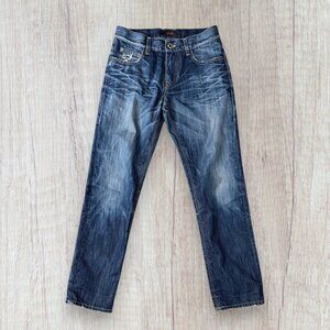 LALTRAMODA Made in Italy Size 26/4 Slim Straight Distressed Jeans 100% Cotton